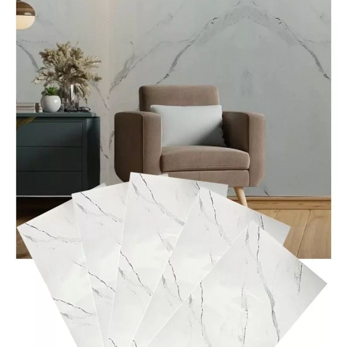 GENERICO - X15 Palmetas Autoadhesivas Laminas Para Paredes Vinilico 30x60cm