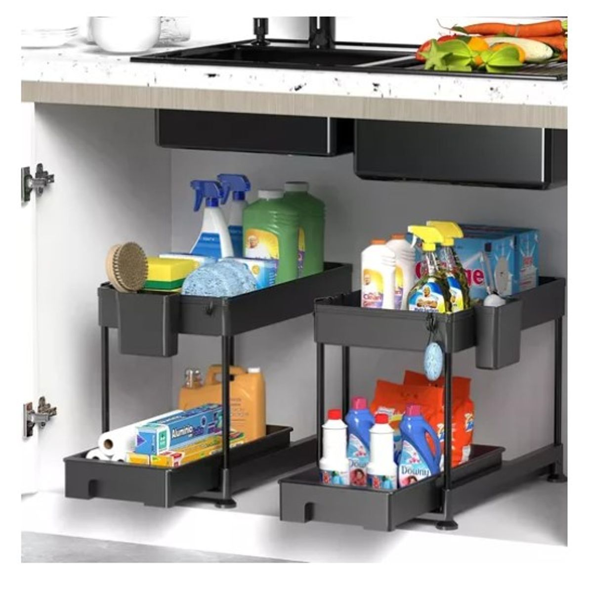 ESHOPANGIE - Organizador Multifuncional De Cocina Baño Estante Deslizante