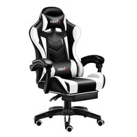 Silla Gamer GX2000 Reclinable Profesional con Reposapiés-Blanco