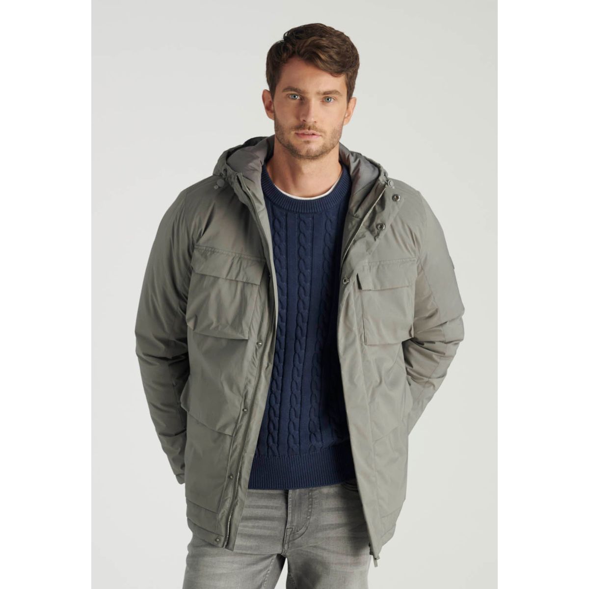 NEW MAN - Parka Montagne Heritage Gris Newman