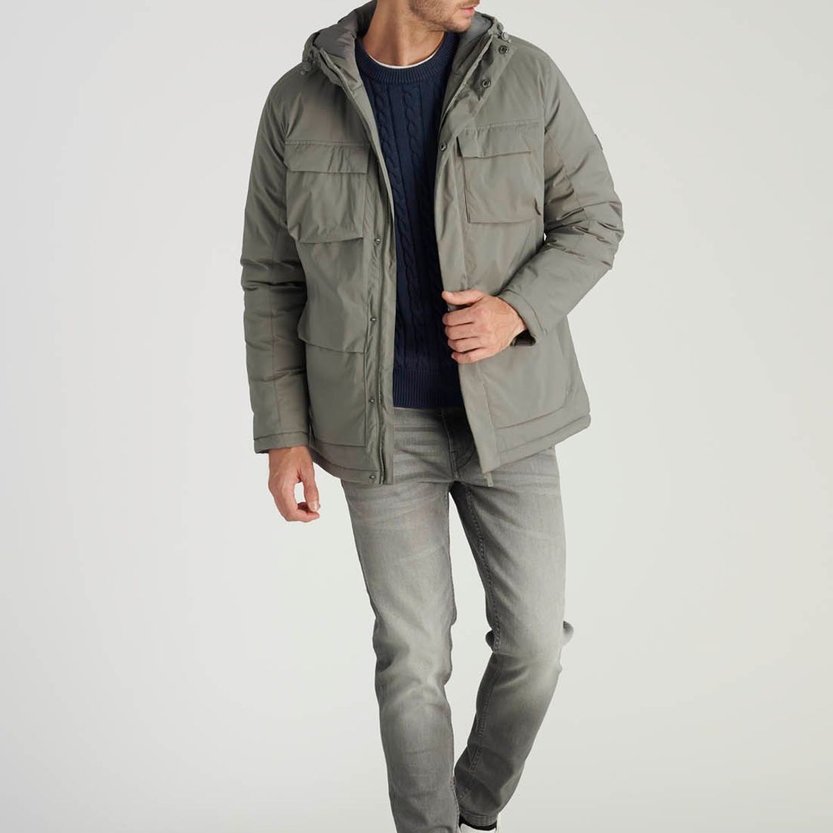 NEW MAN - Parka Montagne Heritage Gris Newman
