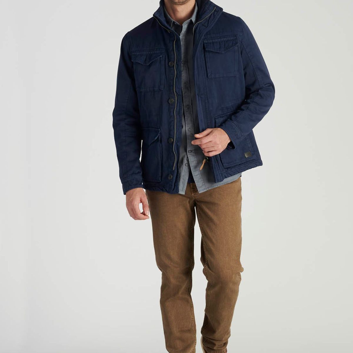 NEW MAN - Chaqueta Washed Avant-Garde Azul Newman