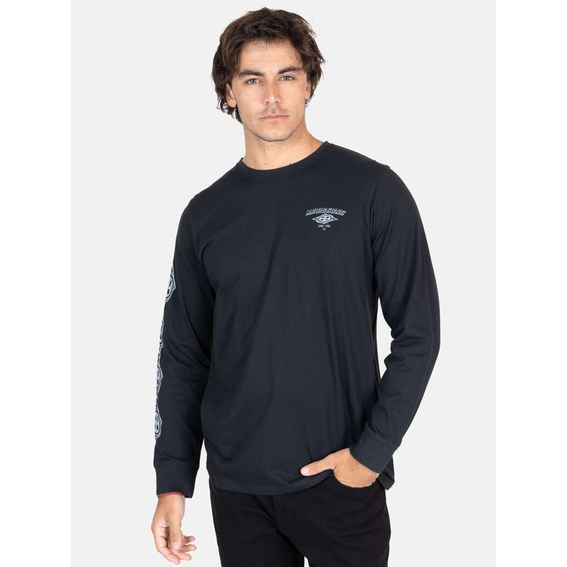MAUI AND SONS - Polera ML Lagoon Negro Hombre Maui And Sons - Negro