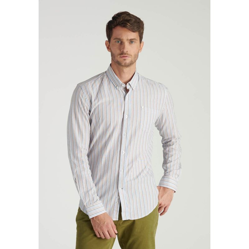 NEW MAN - Camisa Norwich Heritage Azul Newman