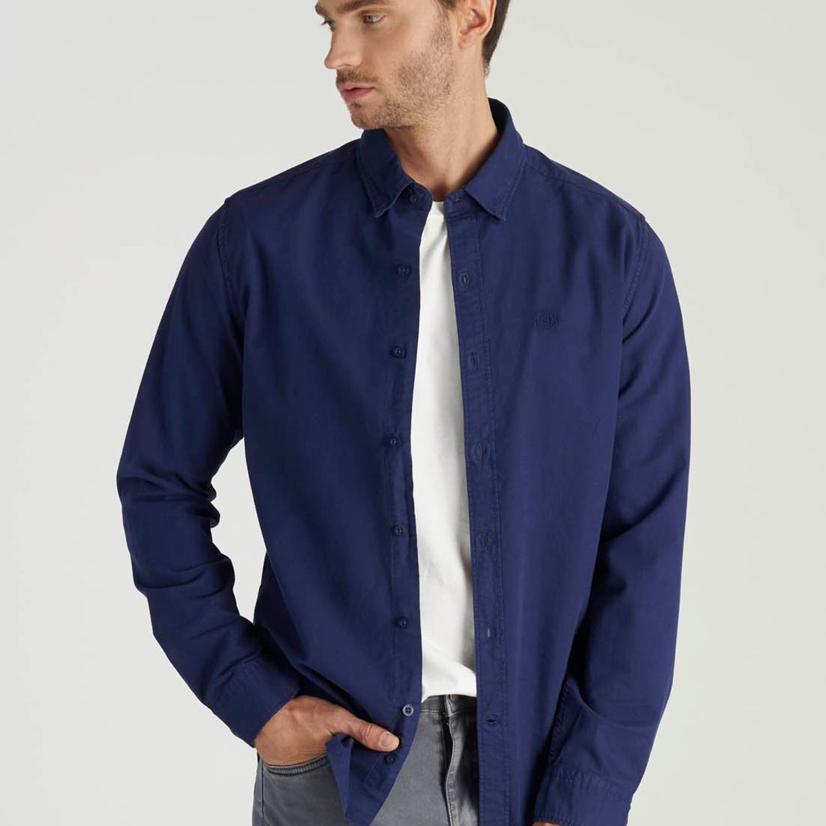 NEW MAN - Camisa Charlie Avant-Garde Azul Newman