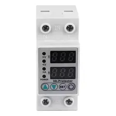 MUNDO MAGIA - Protector Sobre Voltaje Y Corriente Ajustable 63a 220v Din