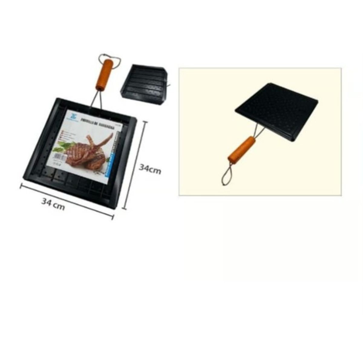 GENERICO - Parrilla De Barbacoa 34Cm X 34Cm