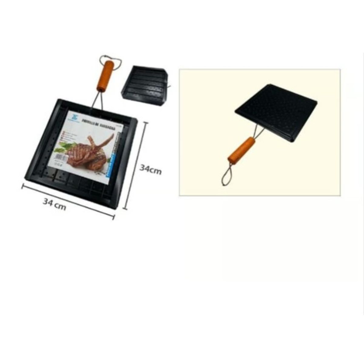 GENERICO - Parrilla De Barbacoa 34Cm X 34Cm