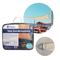Vela Sombra Cuadrada de 3 × 3 m color Beige