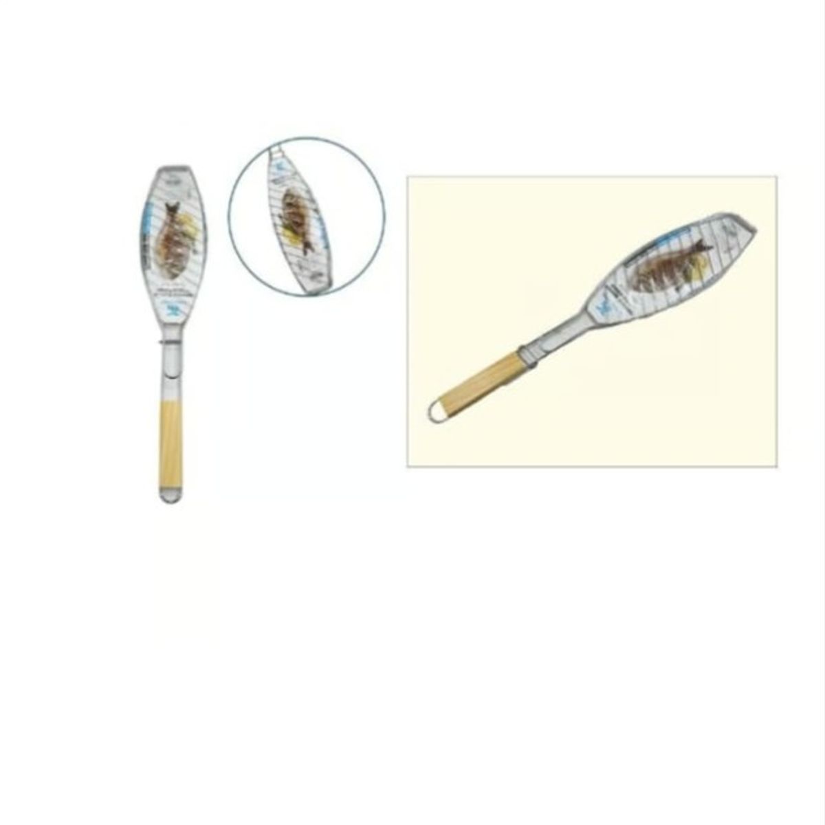 GENERICO - Grill Para Pescado Cocción Cocina Asado Parrilla Bbq Rejilla