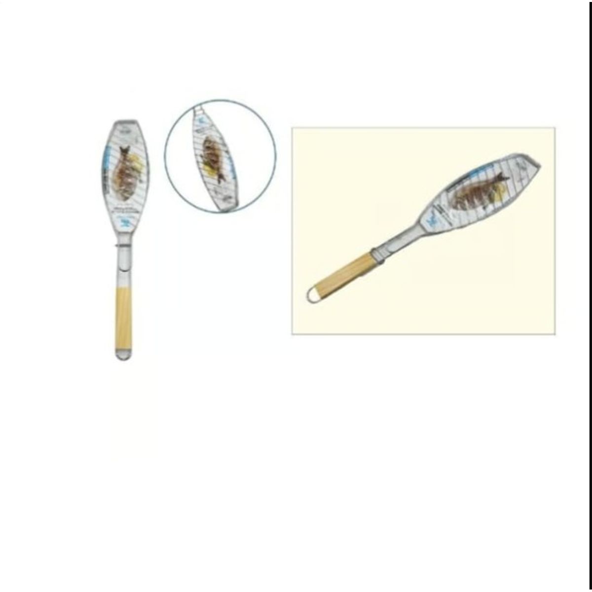 GENERICO - Grill Para Pescado Cocción Cocina Asado Parrilla Bbq Rejilla