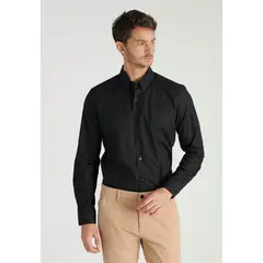 NEW MAN - Camisa Oscar Business Negro Newman