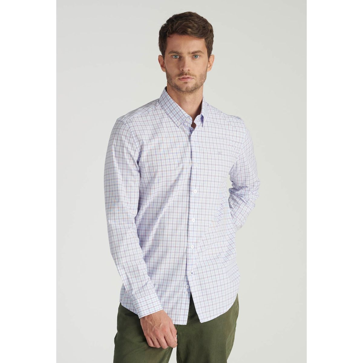 NEW MAN - Camisa Leo Business Azul Newman