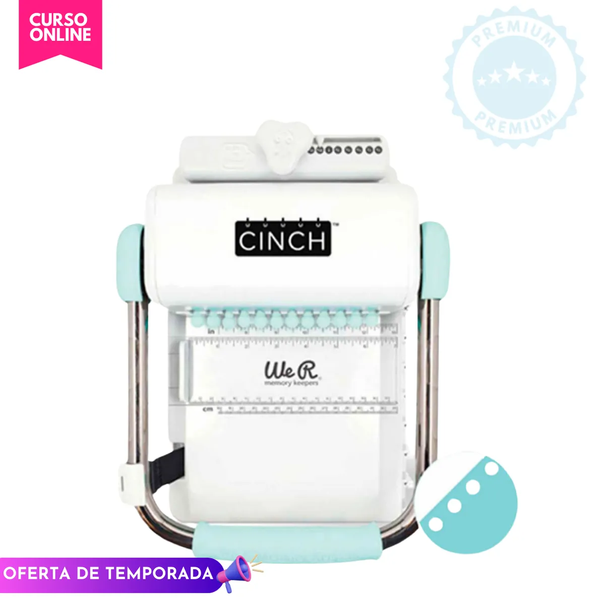 AMERICAN CRAFTS - encuadernadora cinch verde menta K29