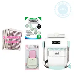AMERICAN CRAFTS - Encuadernadora cinch Celeste + insumos K121