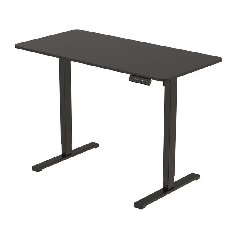 Escritorio Electrico Altura Ajustable Negro Oficina 120X60 Cm Moderno Negro FQ2-NN