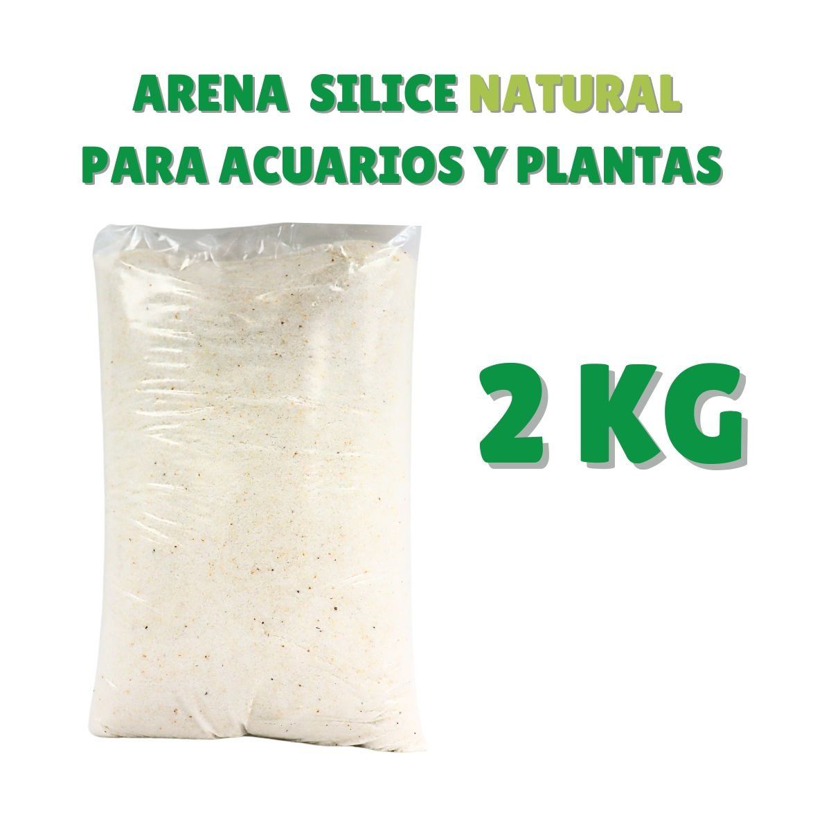 GENERICO - Arena de Sílice para Acuarios 2kg Decoración Gravilla Fina