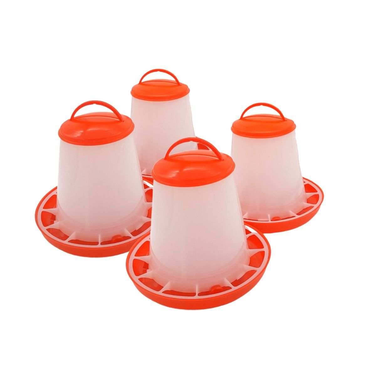 GENERICO - Pack x4und Comederos 3kg para Gallinas Pollos Aves de Corral