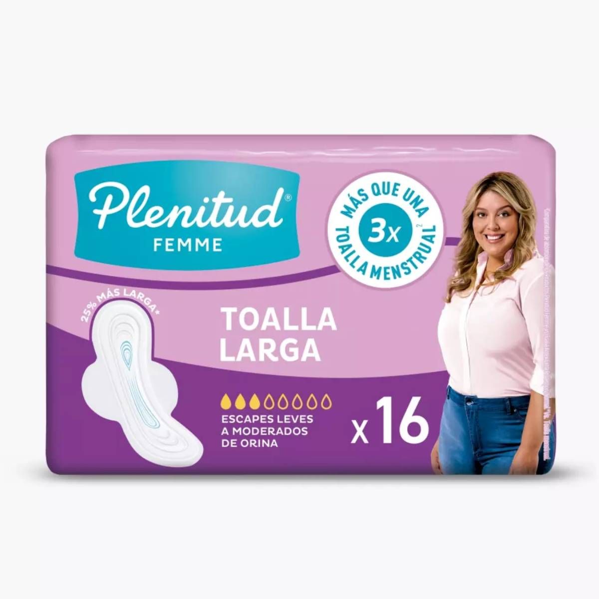 PLENITUD - Plenitud Toallas Femme Normal 16 Unidades