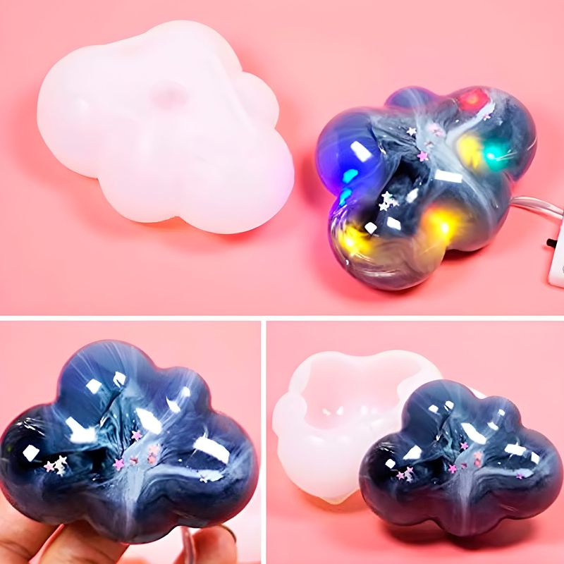 GENERICO - Molde Silicona Epoxi Manualidades Forma De Nube 3 Tamaños