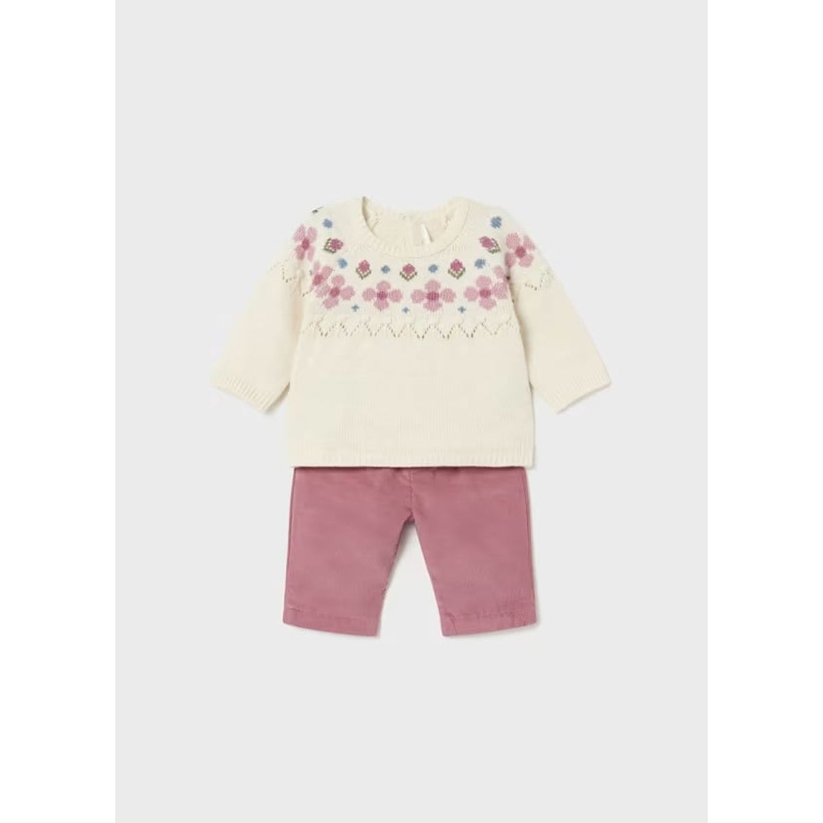 MAYORAL - Conjunto pantalón pana y jersey recién nacida