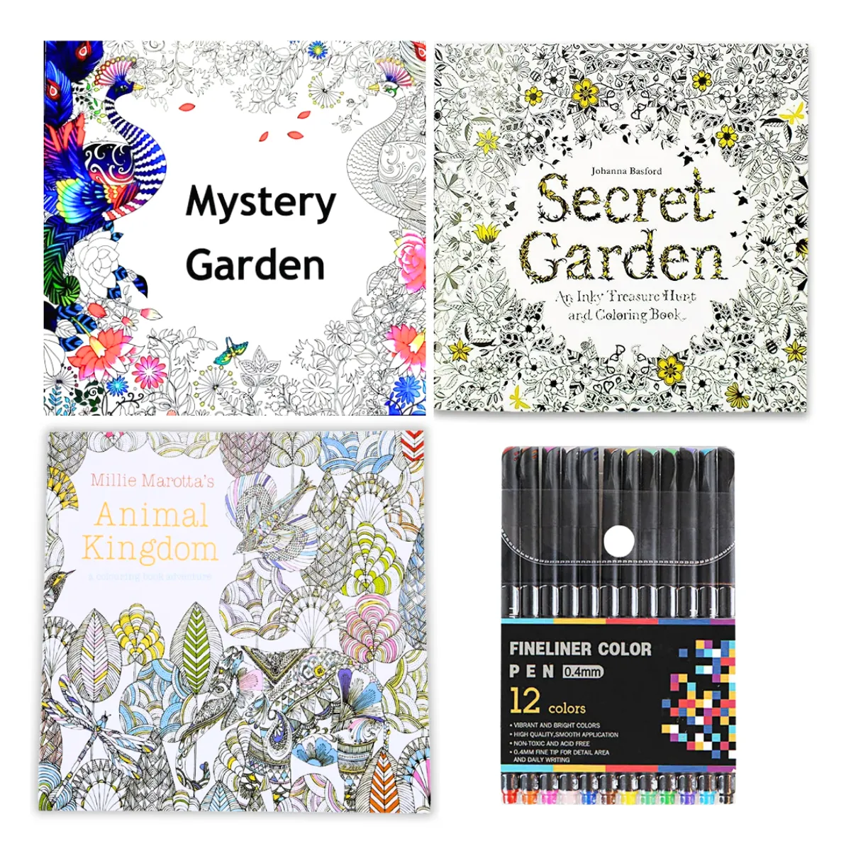 GENERICO - Set Mandalas Para Colorear + Lápices Tiralinea 12 Colores