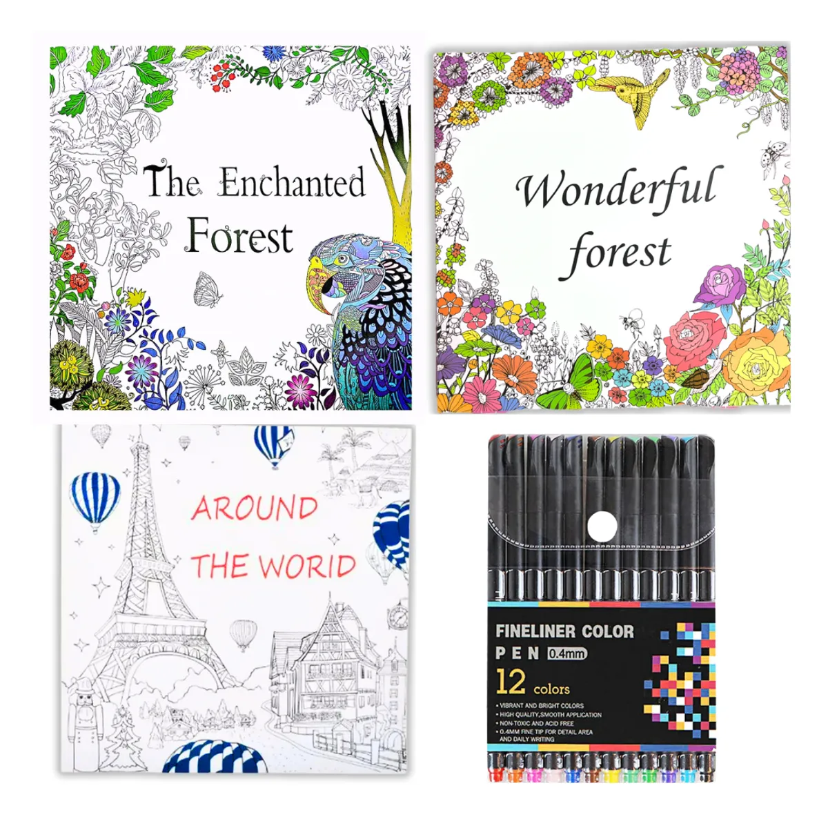 GENERICO - Set Mandalas Para Colorear + Lápices Tiralinea 12 Colores