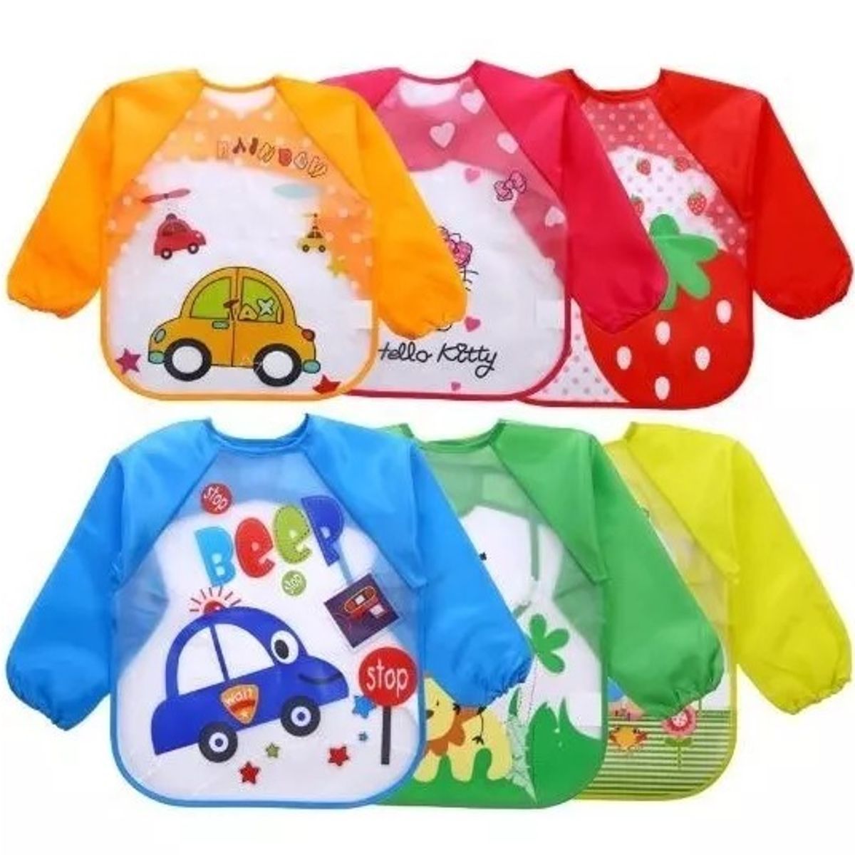 GENERICO - Delantal O Baberos Mangas Largas Impermeable Bebés Y Niños