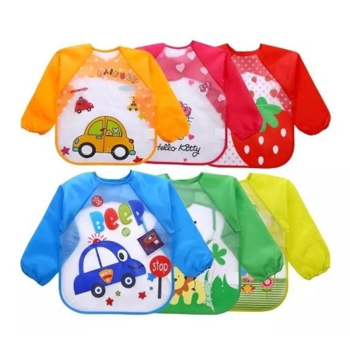 GENERICO - Delantal O Baberos Mangas Largas Impermeable Bebés Y Niños