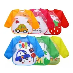 GENERICO - Delantal O Baberos Mangas Largas Impermeable Bebés Y Niños