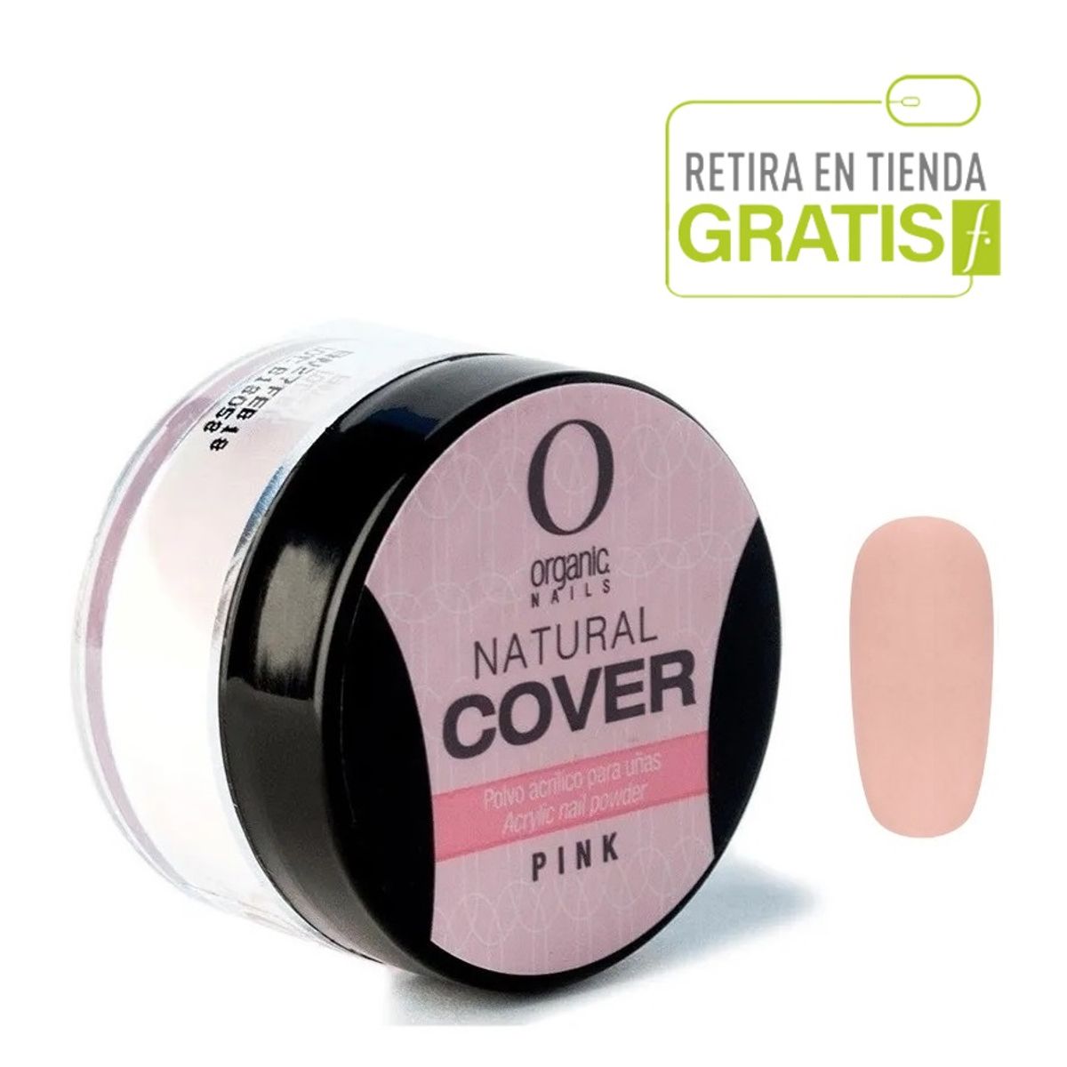 ORGANIC NAILS - Organic Nails Polimero Cover Pink 140grs,  polvo acrílico