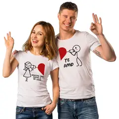 MAU PRINT - Poleras Amor Blancas Dúo 2