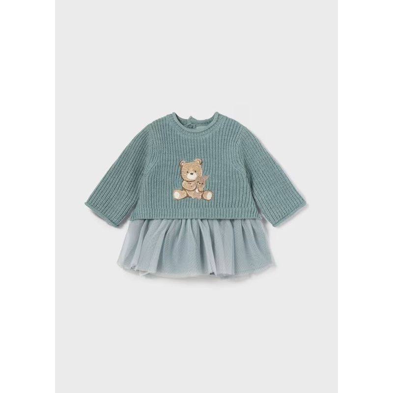 MAYORAL - Elegante y delicado Vestido combinado tul recién nacida