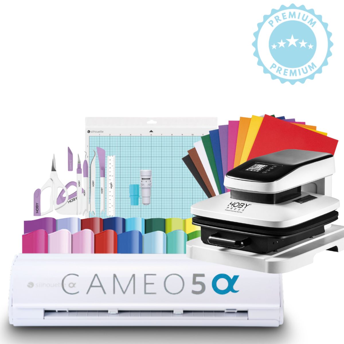 HOBBY - cameo 5 silhouette alpha+ estampadora HOBY PRESS Automatica 38x38cm