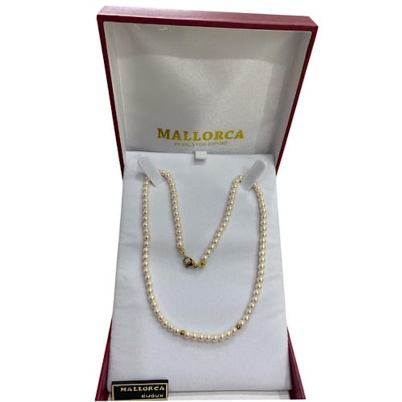 MALLORCA - COLLAR CHOKER 40CMS PERLAS DE MALLORCA 4MM