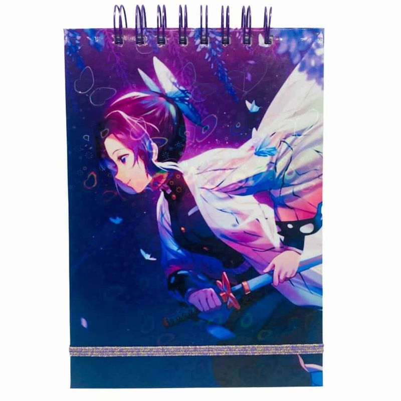 GENERICO - Croquera A5 80 Hjs Lisas Blancas Shinobu Kocho Demon Slayer