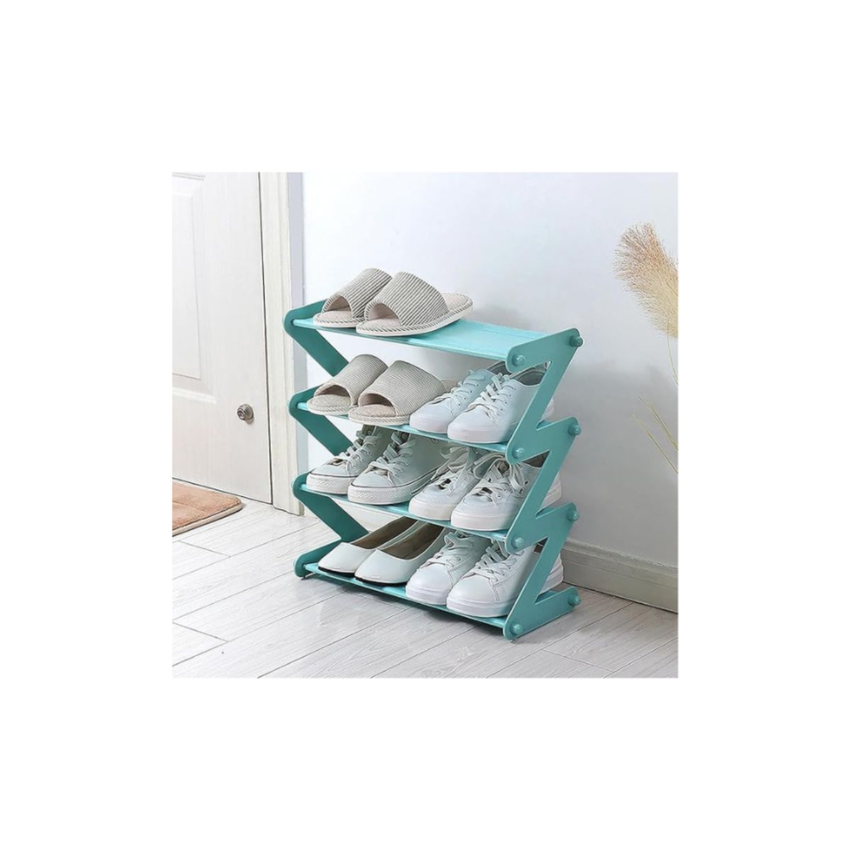 GENERICO - Organizador De Zapatos diseño Z multiuso 4 niveles zapatero