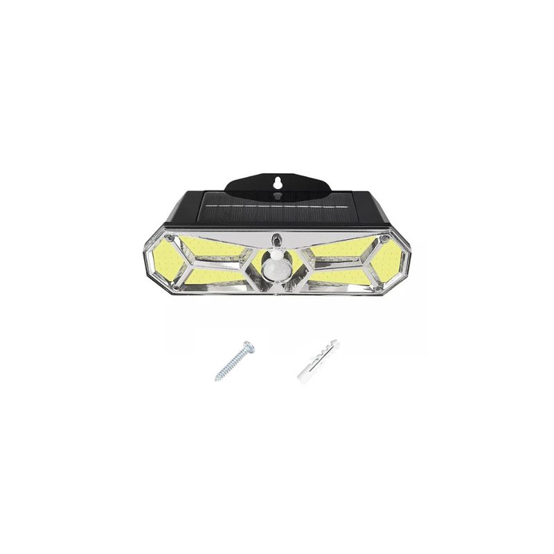 GENERICO - Foco Solar LED de Pared Exterior Con Panel Solar Sensor De Movimiento