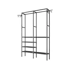 GENERICO - Closet organizador multifuncional para ropa montable 4 niveles negro