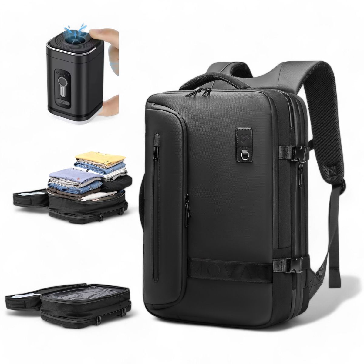 MV MOVAC - Mochila MV Movac AirPack de Viaje con Bolsa Comprimible 22-45L