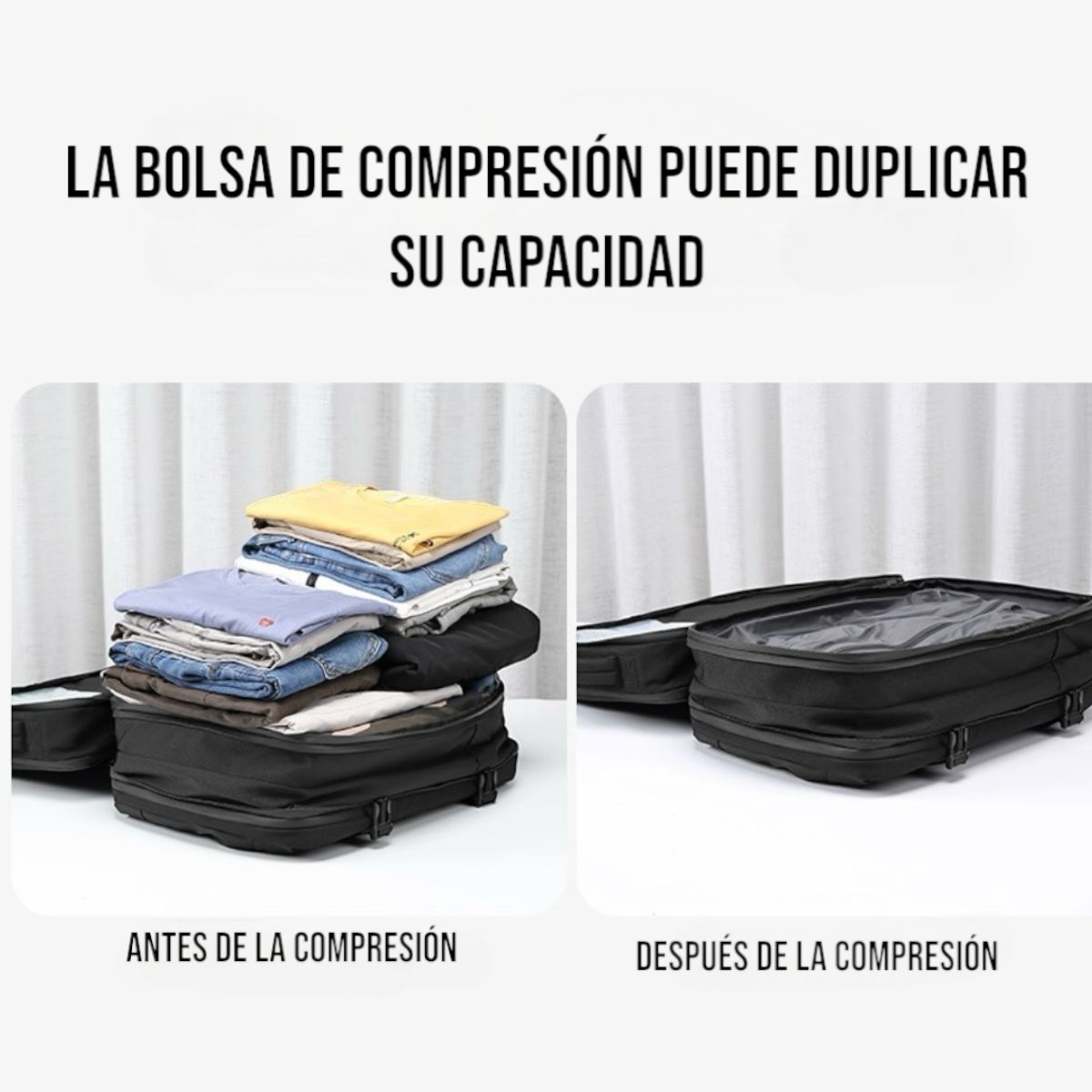 MV MOVAC - Mochila MV Movac AirPack de Viaje con Bolsa Comprimible 22-45L