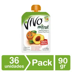 VIVO - Compota Mifrut Durazno 90 gr x 36 uni