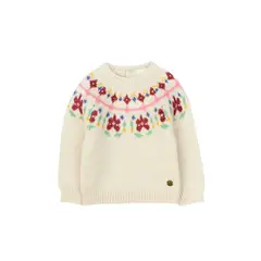 FICCUS - Sweater Bebé Niña Foresta Blanco