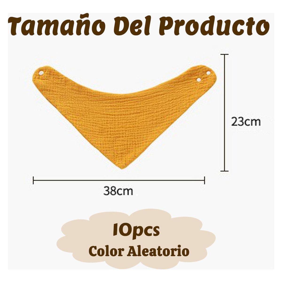 GENERICO - Baberos Para Bebé Con Algodón Para Bebé Niñas Niños 10pcs