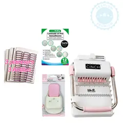 AMERICAN CRAFTS - Encuadernadora cinch Rosada + insumos K120