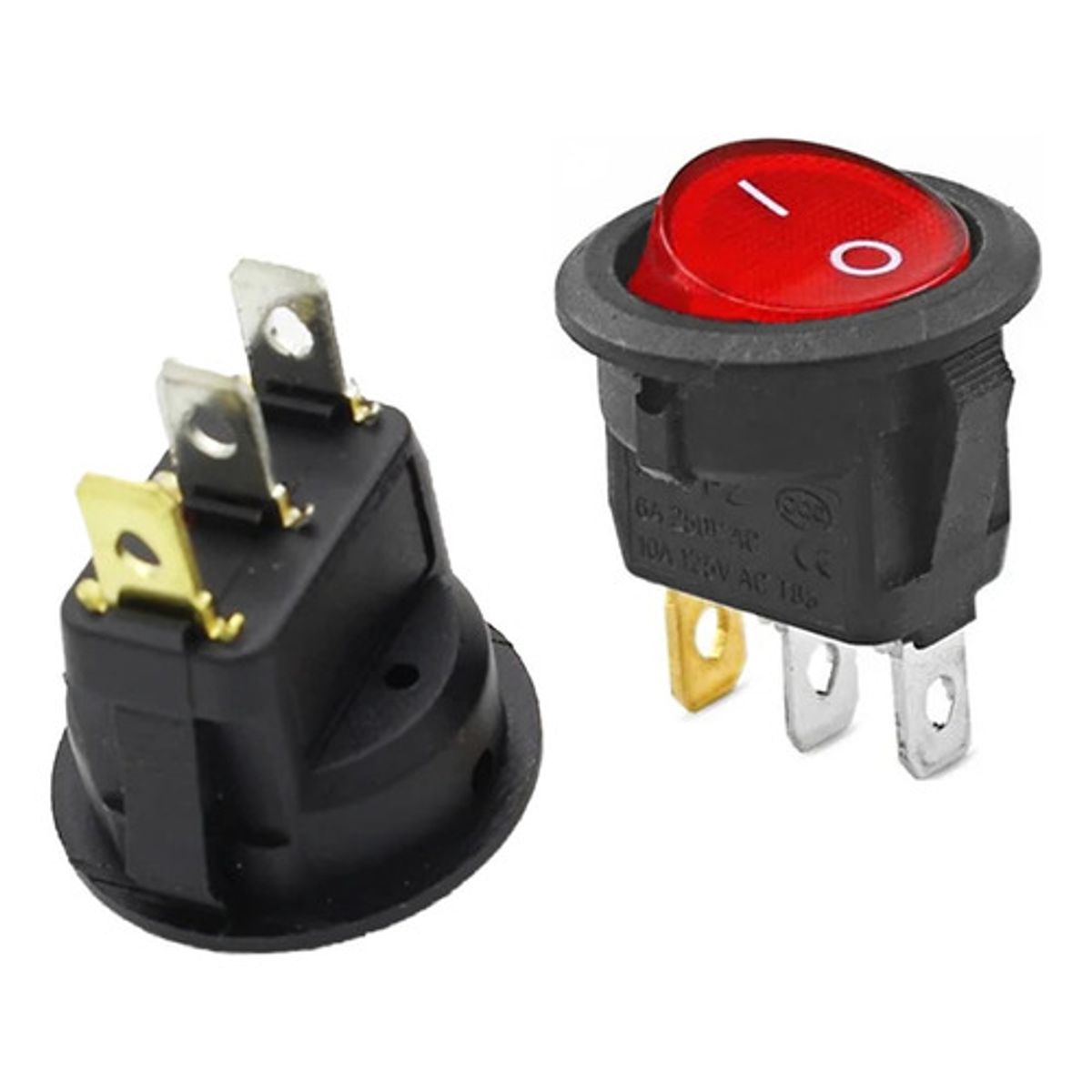 GENERICO - Interruptor 220v Botón Basculante Switch Encendido Apagar