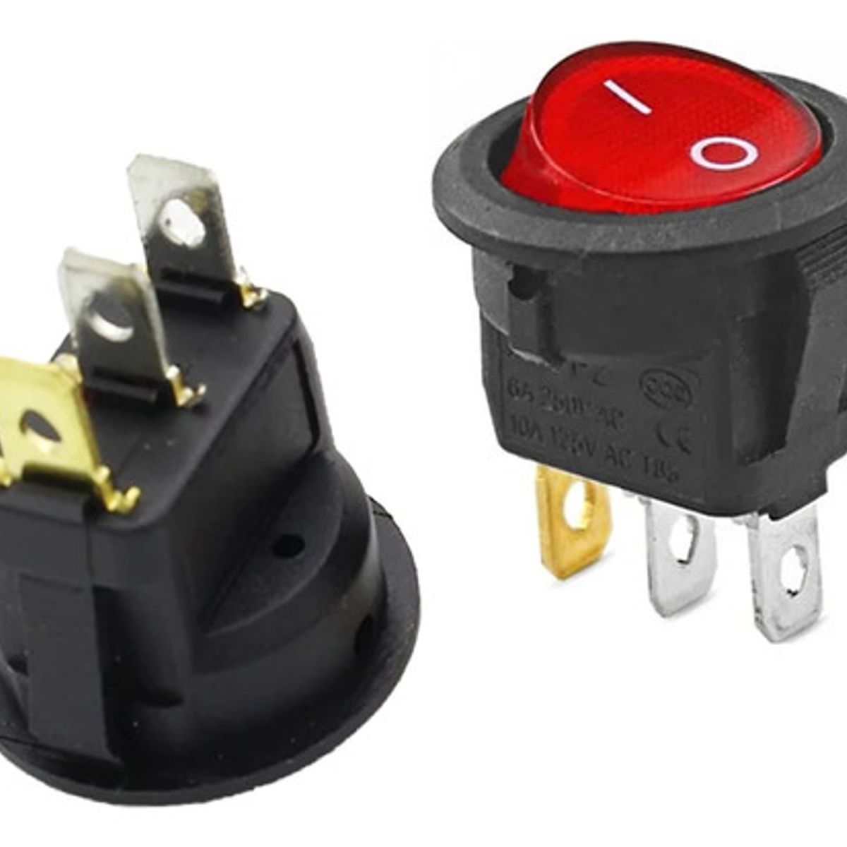 GENERICO - 10 Interruptor 220v Botón Basculante Switch Encendido Apagar