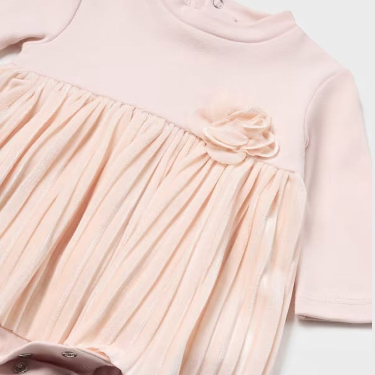 MAYORAL - Vestido Pelele falda plisada recién nacida