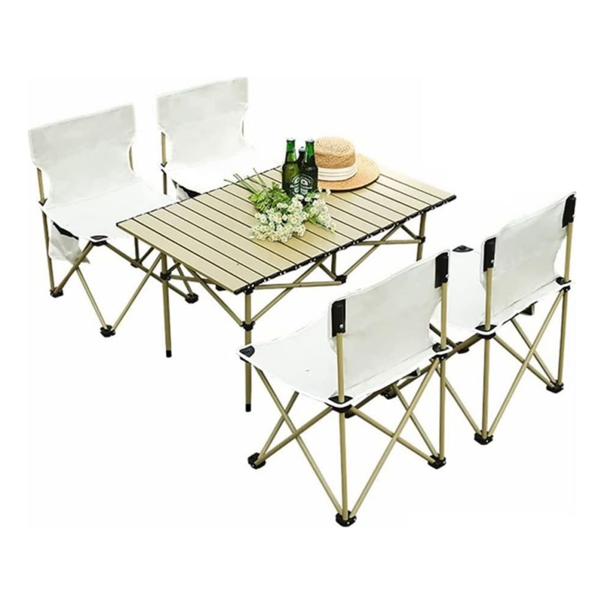 U BUY - Juego Mesa Y Sillas Plegables Para Picnic Camping 5 Piezas