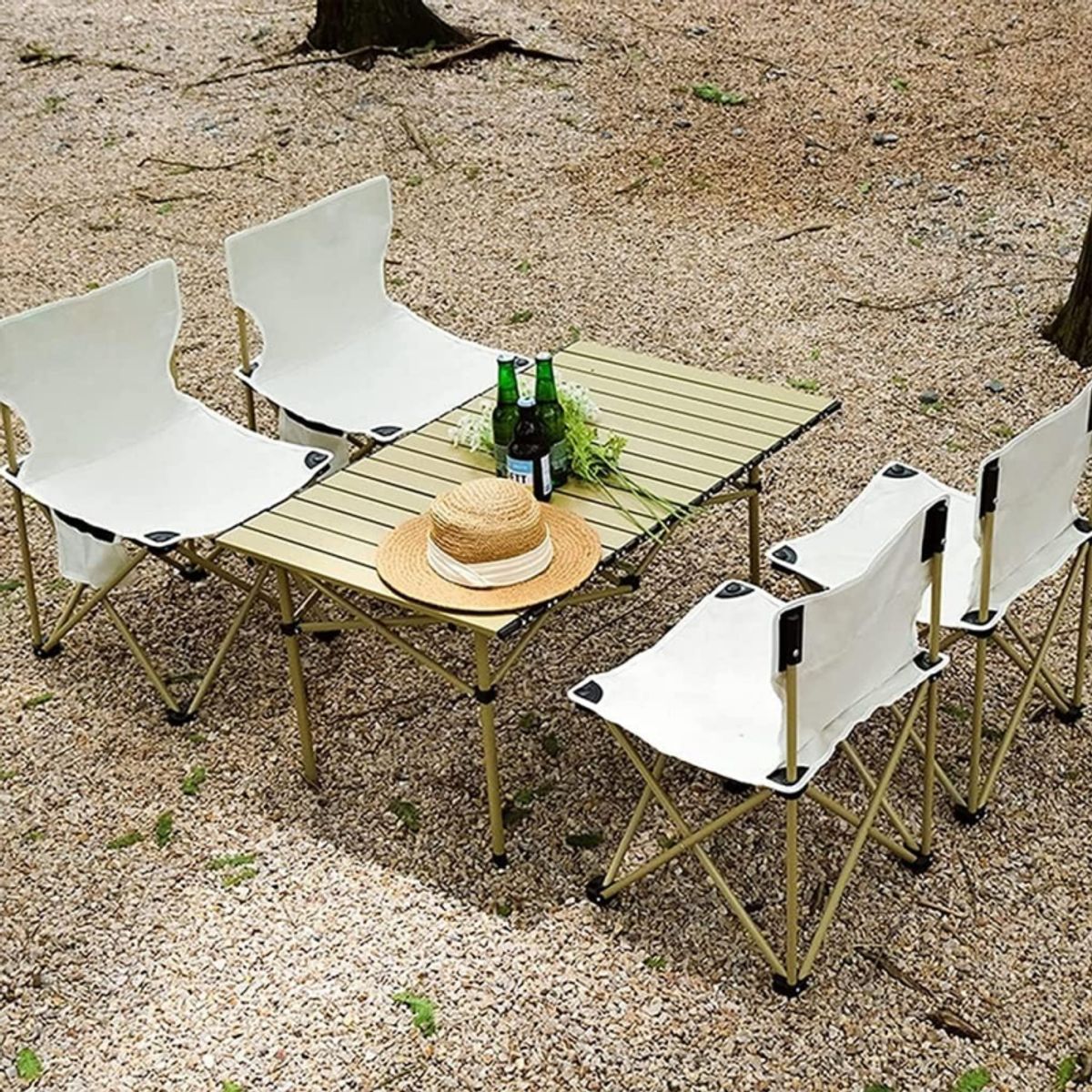 U BUY - Juego Mesa Y Sillas Plegables Para Picnic Camping 5 Piezas